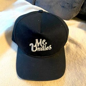MeUndies Hat Mens Black Adjustable Snap Back Baseball Cap Logo